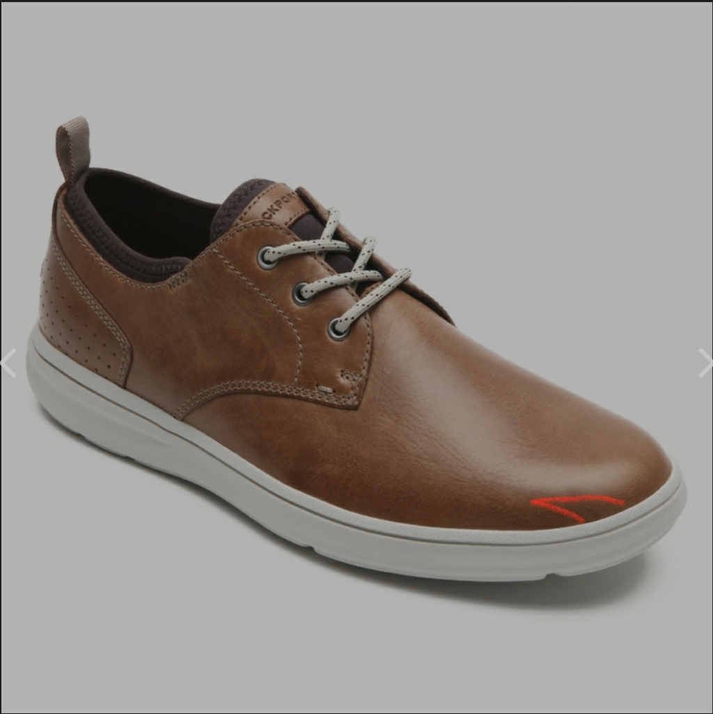 Rockport Zaden Plain Toe Oxford Brown Shoes